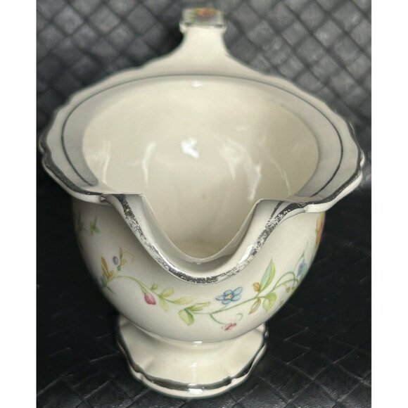 Carrollton Pottery Co. Antique Gravy Boat c1903-1937 Unique Flowers On Handle - Picture 4 of 15